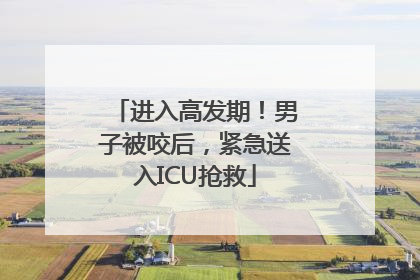 进入高发期！男子被咬后，紧急送入ICU抢救