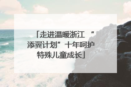 走进温暖浙江 “添翼计划”十年呵护特殊儿童成长