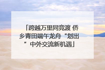 跨越万里同竞渡 侨乡青田端午龙舟“划出”中外交流新机遇