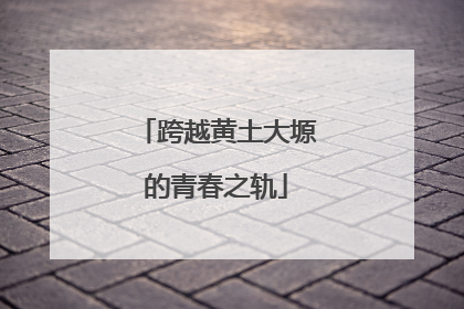 跨越黄土大塬的青春之轨