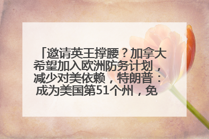 邀请英王撑腰？加拿大希望加入欧洲防务计划，减少对美依赖，特朗普：成为美国第51个州，免费用“金穹”