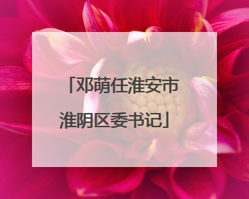 邓萌任淮安市淮阴区委书记