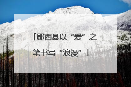 郧西县以“爱”之笔书写“浪漫”