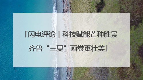 闪电评论｜科技赋能芒种胜景 齐鲁“三夏”画卷更壮美