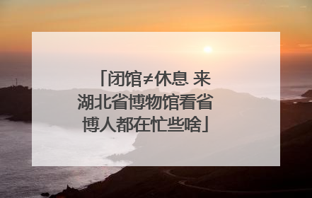 闭馆≠休息 来湖北省博物馆看省博人都在忙些啥