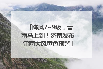 阵风7~9级，雷雨马上到！济南发布雷雨大风黄色预警