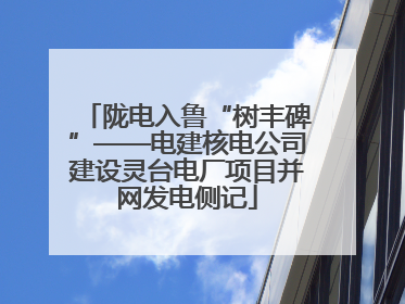陇电入鲁“树丰碑”——电建核电公司建设灵台电厂项目并网发电侧记