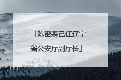 陈密森已任辽宁省公安厅副厅长