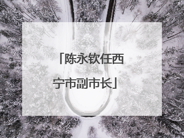 陈永钦任西宁市副市长