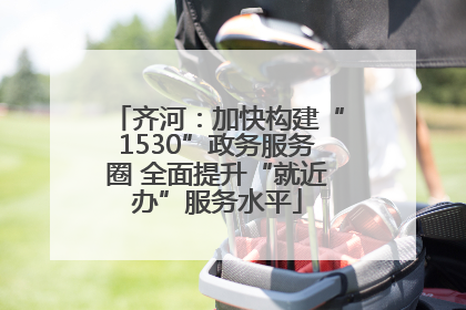 齐河：加快构建“1530”政务服务圈 全面提升“就近办”服务水平
