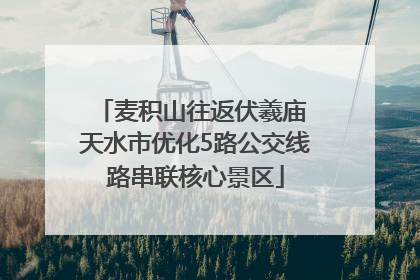 麦积山往返伏羲庙 天水市优化5路公交线路串联核心景区
