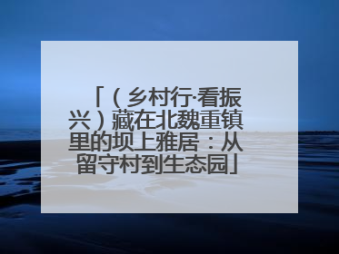 （乡村行·看振兴）藏在北魏重镇里的坝上雅居：从留守村到生态园