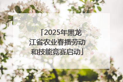2025年黑龙江省农业春播劳动和技能竞赛启动