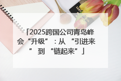2025跨国公司青岛峰会“升级”：从 “引进来” 到 “链起来”