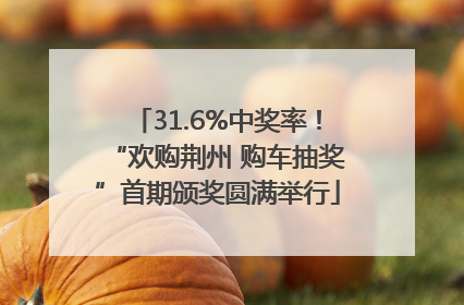 31.6%中奖率！“欢购荆州 购车抽奖”首期颁奖圆满举行