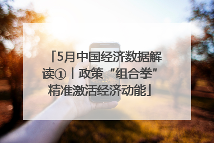 5月中国经济数据解读①丨政策“组合拳”精准激活经济动能