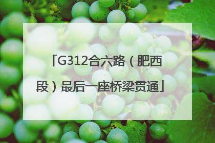 G312合六路（肥西段）最后一座桥梁贯通