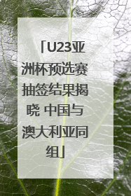 U23亚洲杯预选赛抽签结果揭晓 中国与澳大利亚同组